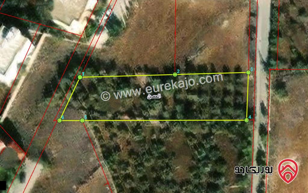 قطعة ارض مساحة 1409م للبيع في اربد - الحصن جنوب المستشفى العسكري 