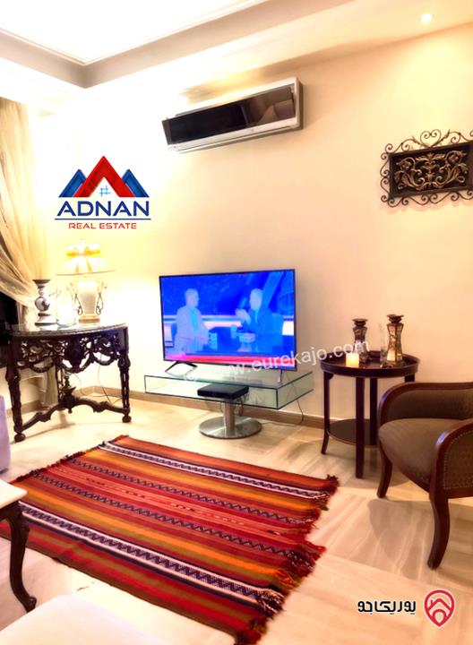 شقة ارضية مفروشة مساحة 200م داخلي و 300م خارجي للايجار في عمان - عبدون