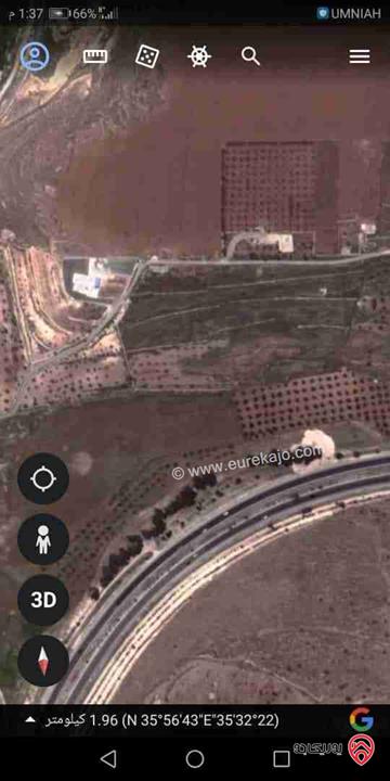 قطعة أرض مساحة 12 دونم للبيع من المالك من اراضي جرش قفقفا 