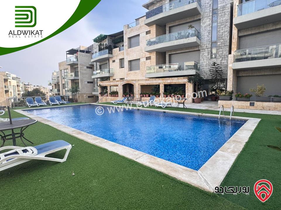 شقة طابق ثاني ضمن كومباوند مفروشة للايجار في عمان - عبدون المساحة 110م موقع اطلالة مميز