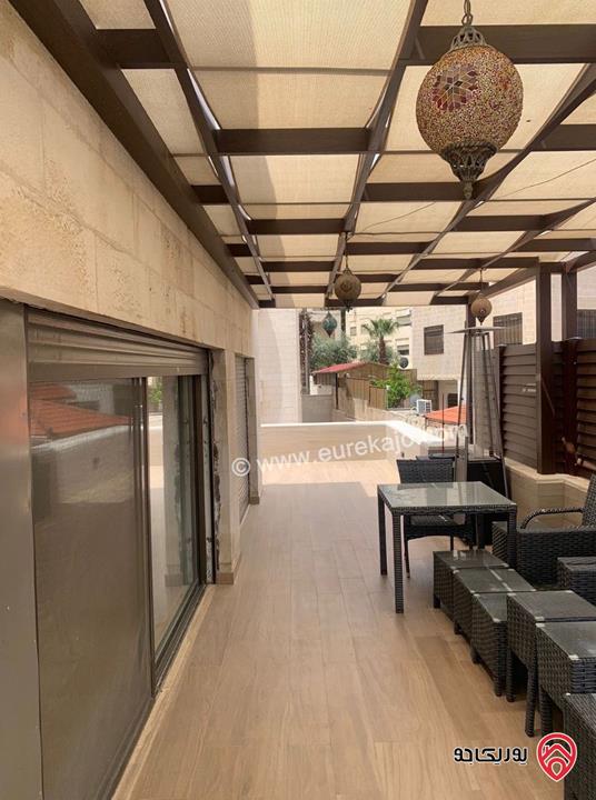 روووف مفروش طابق ثاني مساحة 150م داخلي و 200م خارجي للإيجار في عمان - عبدون الشمالي من المالك مباشرة