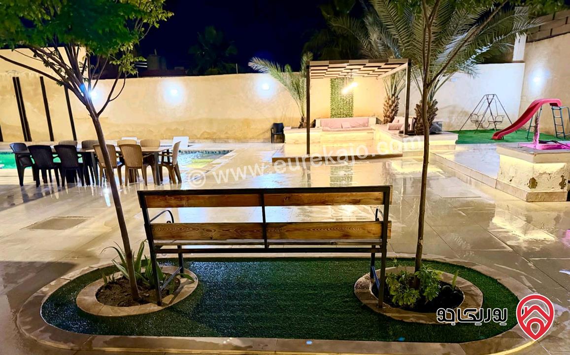 شاليه مساحة الأرض 624م والبناء 150م للبيع في البحر الميت - جوفة الكفرين