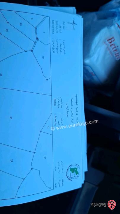 قطعة أرض ريفية مساحة 7 دونم للبيع في في جرش سوف حوض بيدر الحمص 