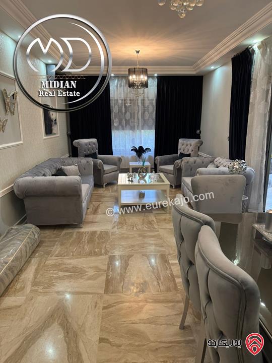 شقة مفروشة فاخرة للايجار في عمان - ام السماق مساحة 200م طابق اول تشطيبات و ديكورات فندقية اطلالة جميلة