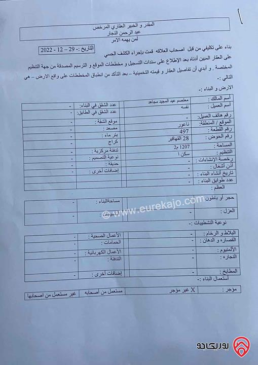 قطعتي ارض سكن أ للبيع في ناعور حوض القهاقير