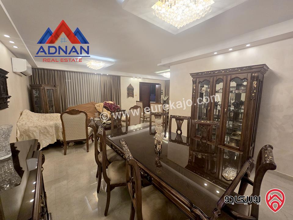 شقة أرضية مساحة 185م داخلي مع حديقة كبيرة 400م و كراج ومدخل خاص مفروشة للإيجار في عمان - الصويفية