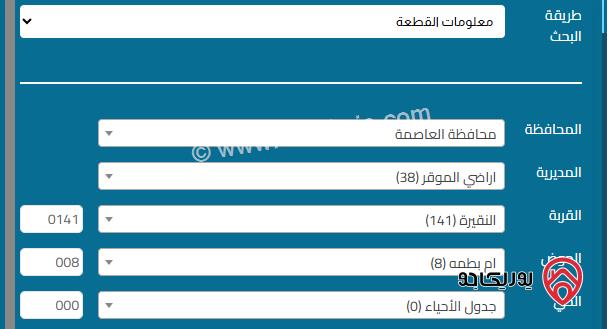 ارض صناعات خفيفة مساحة 11 دونم و887م للبيع في عمان - الموقر النقيرة 	 