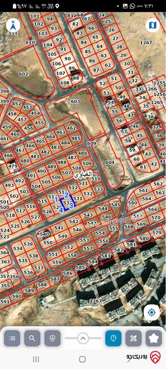 قطعة أرض مساحة 649م للبيع في الزرقاء - الغباوي إسكان الصحفيين 