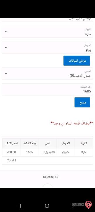 أرض مساحة 288م حصص مشتركة قوشان مشترك للبيع في عمان طريق الحزام صالحية العابد 