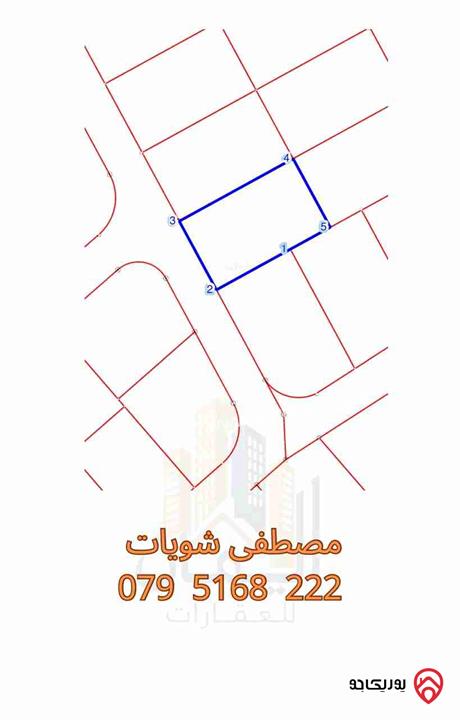 قطعة أرض مساحة 960م للبيع في اربد قرب شارع ابو راشد