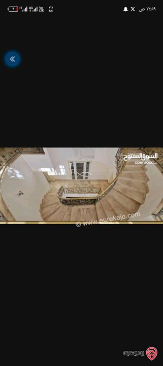 قصر مساحة البناء 1800م على ارض 10 دونم للبيع في مادبا 