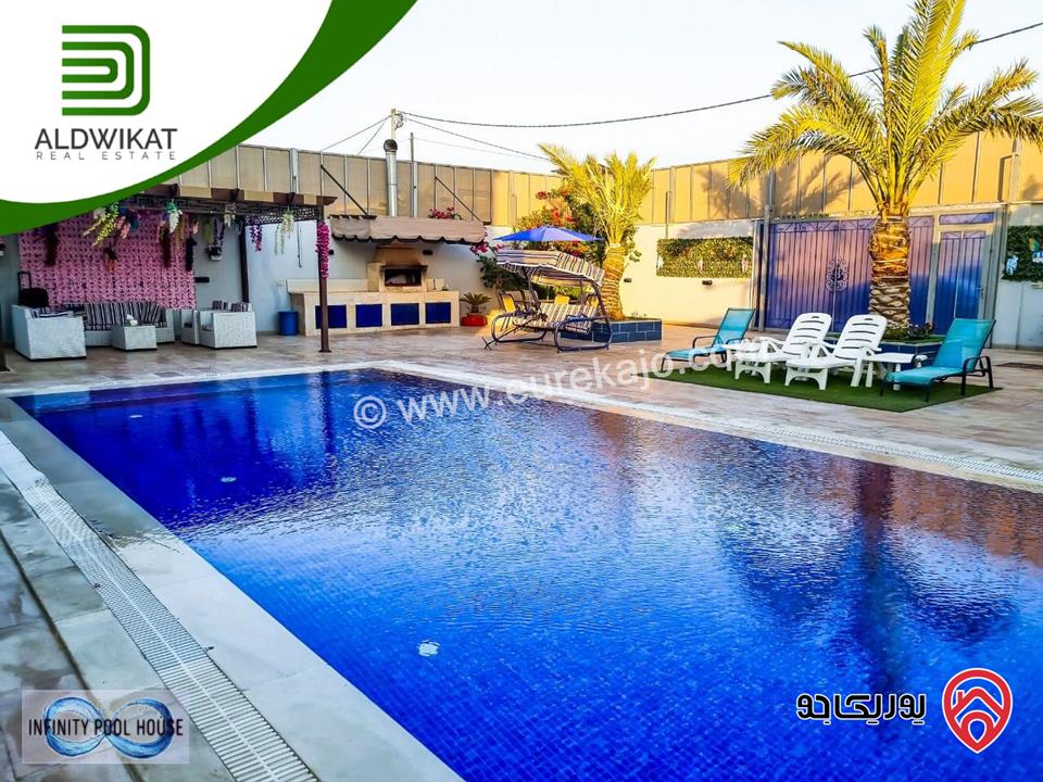 شاليه للبيع في البحر الميت - الرامة قرب منتجع البحيرة مساحة البناء 252م مساحة الارض 705م