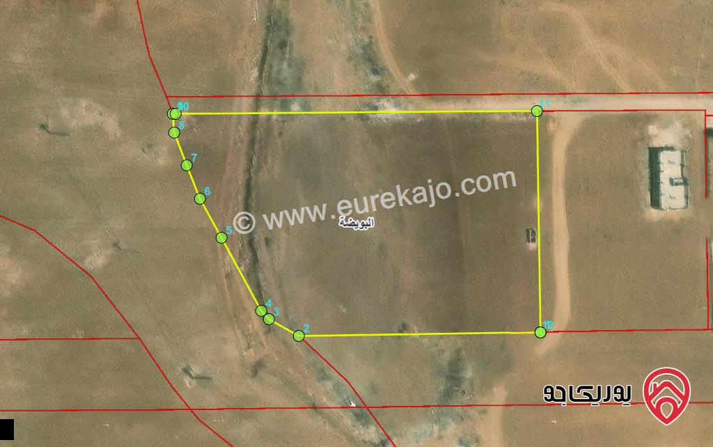 قطعة ارض مساحة 9 دونم للبيع في اربد - البويضة