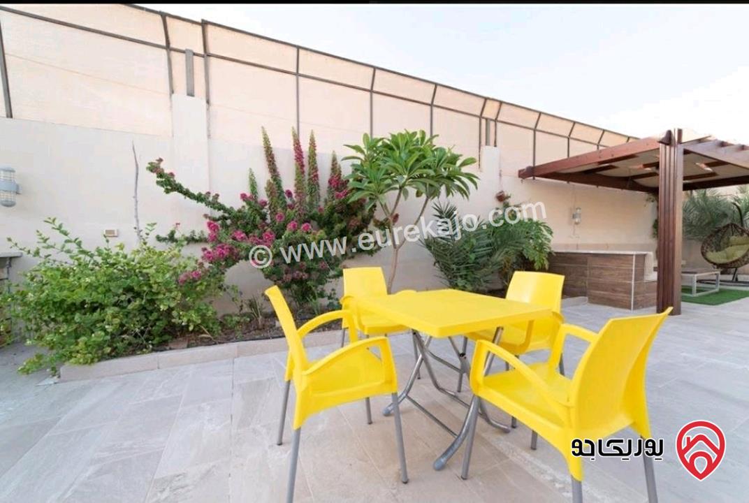 شـاليه مـفروش مساحة الأرض 550م والبناء 150م للبيع في البحر الميت منطقة الشونة الجنوبية الجوفة