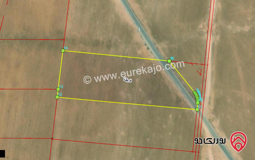 قطعة ارض مساحة 6043م للبيع في المفرق على طريق بريقة الرمثا 