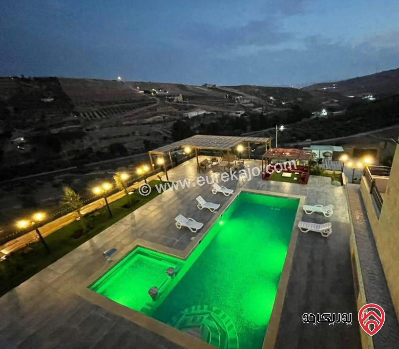 مزرعة مساحة الأرض 3500م والبناء 160م للبيع في جرش - دحل