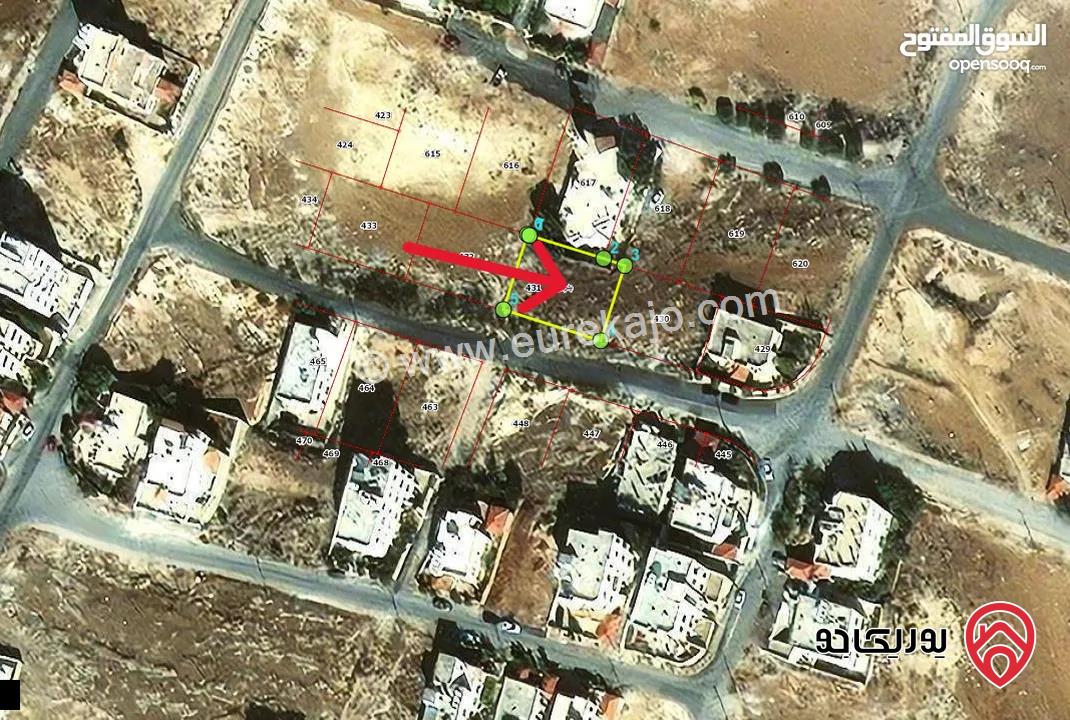 قطعة ارض مساحة 516م للبيع من اراضي شفا بدران شمال عمان منطقة سكنية واصل كل الخدمات تصلح لكافة الاستثمارات