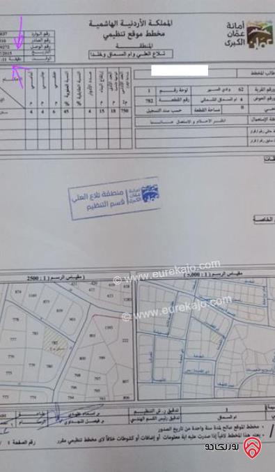 أرض مساحة 1127م للبيع في عمان - ام السماق 