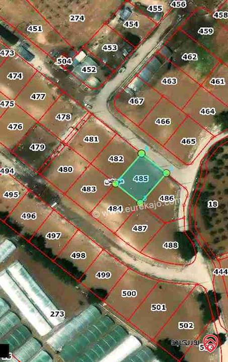 قطعة أرض مساحة 500م للبيع من أراضي شمال عمان/ موبص 