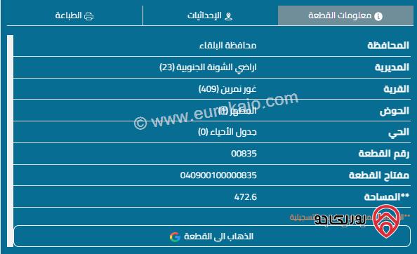 مزرعة مساحة الأرض 473م والبناء 137م للبيع في الأغوار الشونة الجنوبية قرب الجندي المجهول 