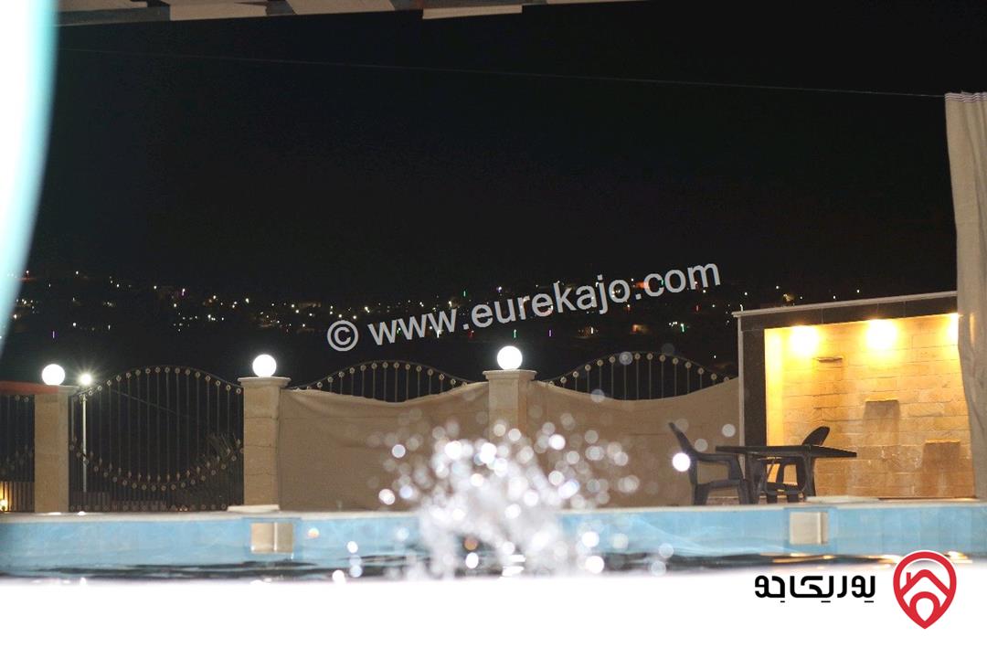 مزرعة مساحة الأرض 4 دونم وبناء مكون من طابقين للبيع في المفرق شرق جرش - دحل