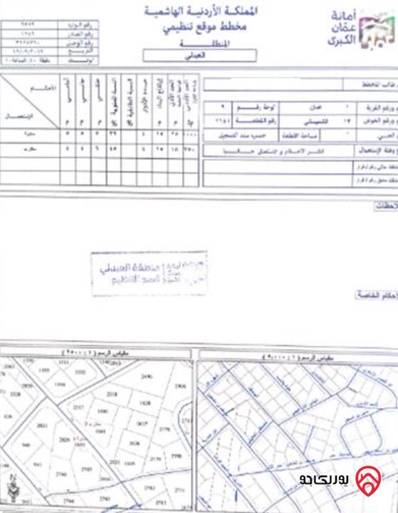 قطعة أرض مساحة 917م للبيع في عمان - الشميساني