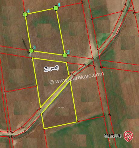 ارض للبيع 530م في اربد - الصريح حوض الحمراء الشرقية من الغربية 