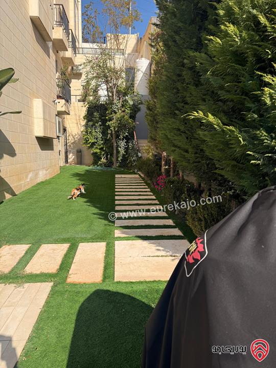 شقة فاخرة مفروشة طابق أرضي مساحة 123م للايجار في عمان - عبدون