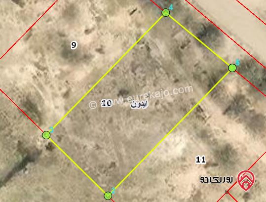 قطعة ارض مساحة 978م  للبيع في اربد - ايدون حوض العوامية الغربية