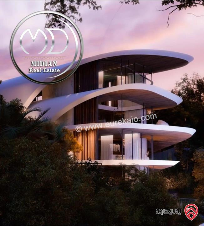 شقة ارضية جديدة للبيع في عمان - الكرسي مساحة 400م مع تراسات تشطيبات ديكورات عصرية فاخرة إطلالة بانورامية موقع مميز