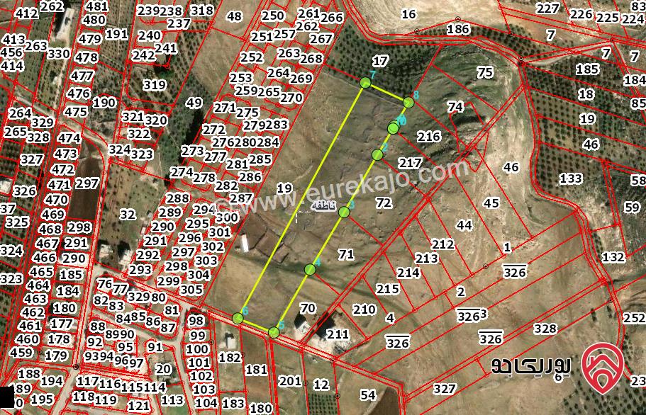 ارض للبيع مساحة 540م في اربد - ناطفة حوض المقورة