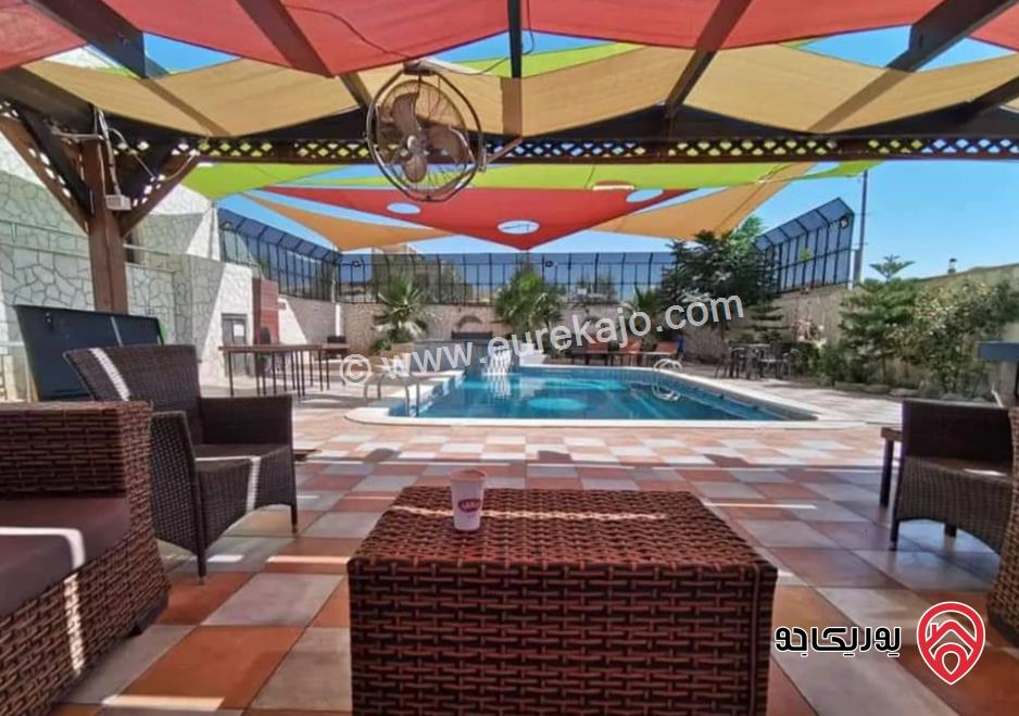 مزرعة مساحة الأرض 7000م والبناء 130م للبيع في المفرق - بلعما