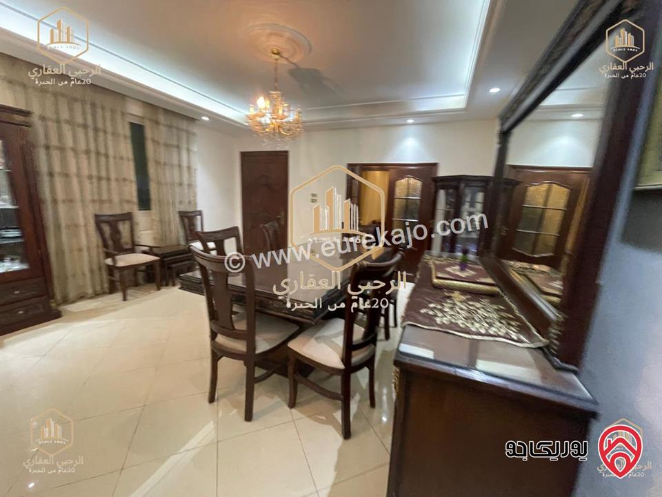 شقة مفروشة ارضية مساحة 240م داخلي و 100م خارجي للايجار في عمان - ضاحية الرشيد 