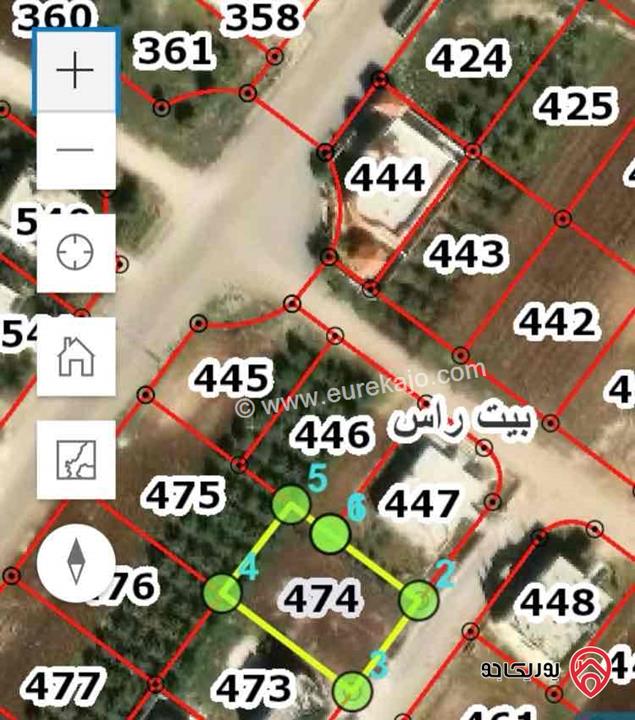 قطعة أرض مساحة 762م للبيع في اربد - بيت راس