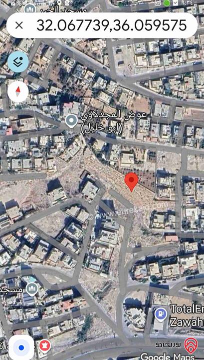 ارض مساحة 450م للبيع في الزرقاء - الزواهرة 