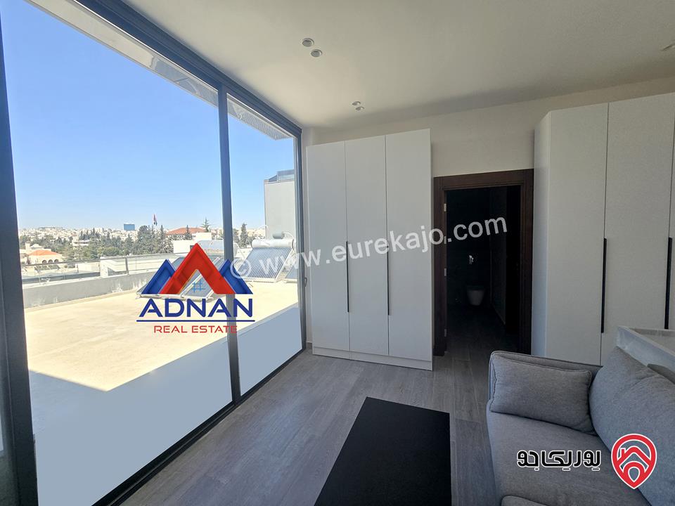 شقة مفروشة دوبلكس اخير مع رووف مساحة 300 متر فخمة ومطلة للإيجار السنوي في جبل عمان 