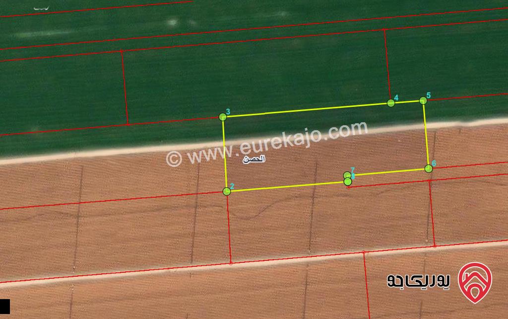 قطعة ارض مساحة 3732م للبيع في اربد بالقرب من المنطقة التنموية من اراضي الحصن 