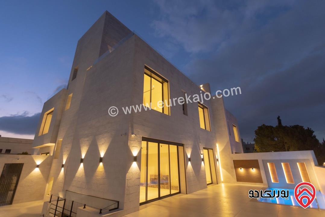 فيلا مساحة 750م على أرض 500م للبيع في عمان - ام تينه دابوق بالقرب من المواصفات و المقاييس و كوخ دابوق