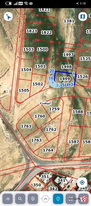 قطعة ارض مساحة 500م للبيع في عمان - البيضاء 