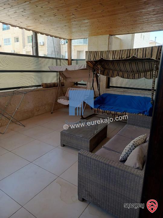 شقة أرضية مفروشة فاخرة للبيع في الرابية - قرب الديز إن 170م مع ترسات 120م بسعر مغري