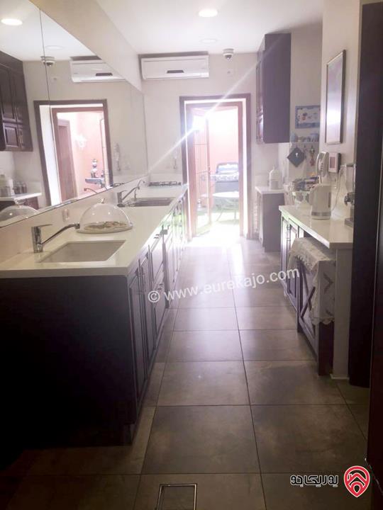 شقة أرضية مفروشة دوبلكس مساحة 250م مع مسبح للايجار في عمان - عبدون