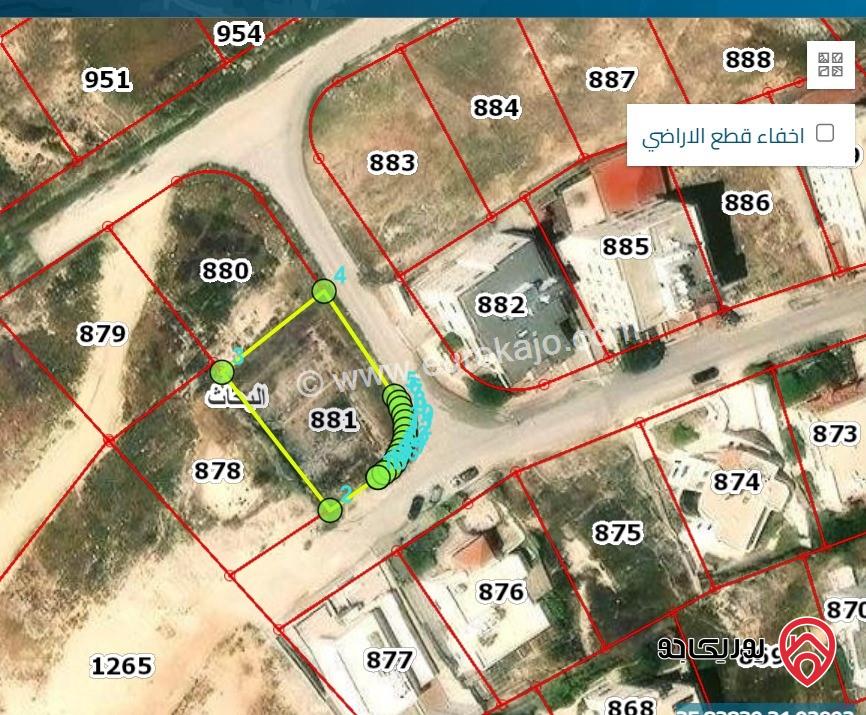 قطعة أرض سكنية مساحة 616م للبيع في عمان - مرج الحمام 