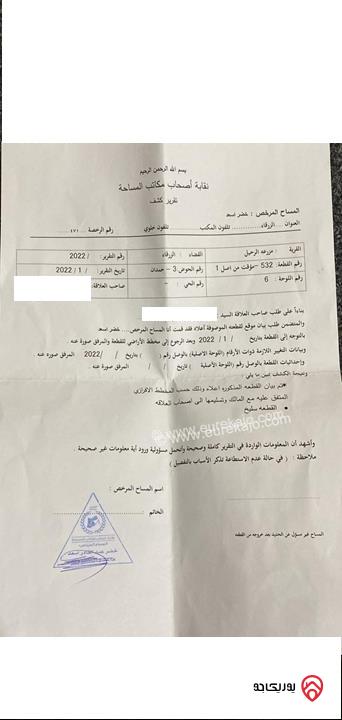 قطعة ارض للبيع في الزرقاء- منطقة السخنة مساحة 679م