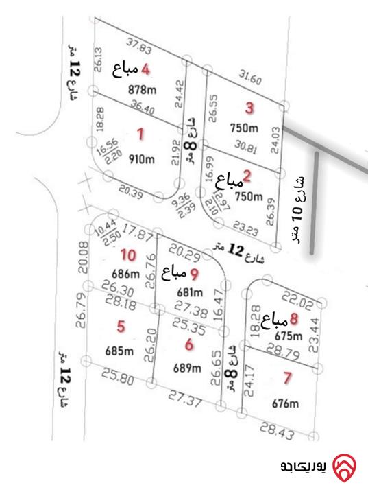 قطع أراضي سكنية بمساحات من 676م الى 910م للبيع في عمان - ناعور (التفاصيل داخل الاعلان)