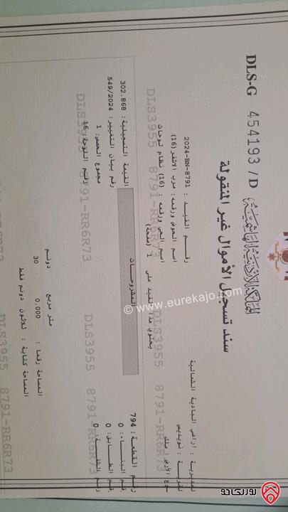 قطعة ارض مساحة 30 دونم للبيع في المفرق - السعيدية الخالدية موقع مميزة 