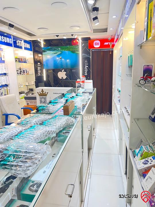 محل موبايلات مساحة 45م مجهز بالكامل للبيع بسعر مغري في عمان - الجبيهة
