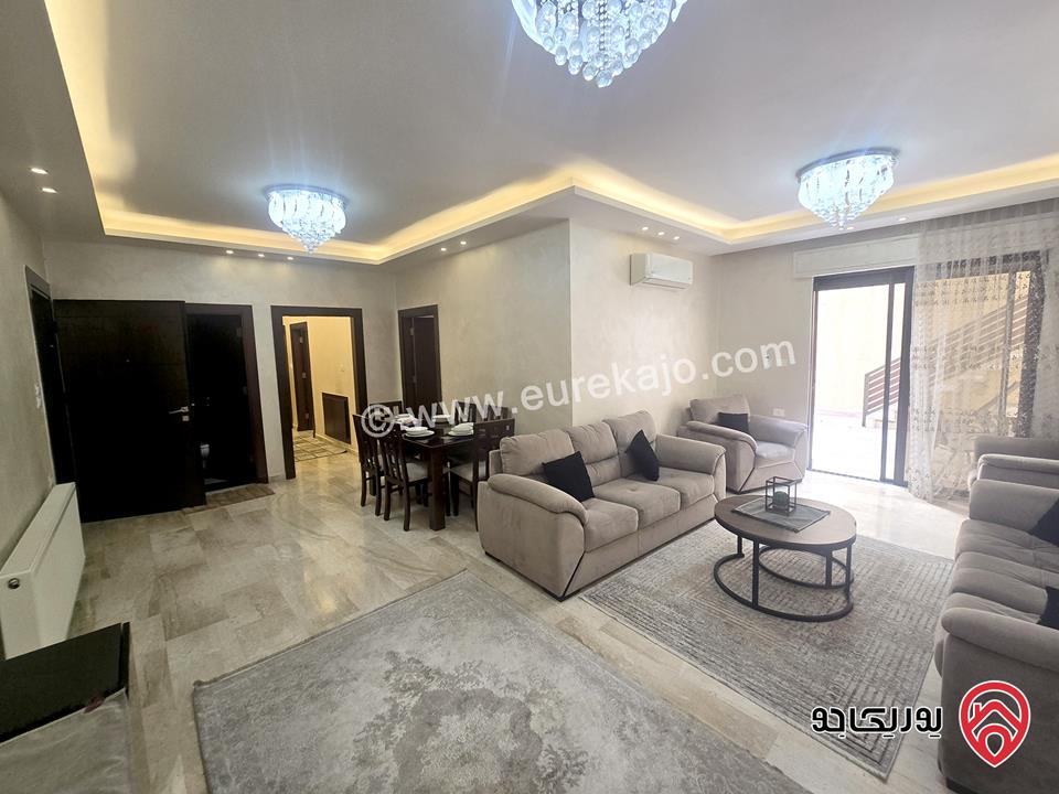 شقه تسوية مساحة 160م داخلي و 150م خارجي للإيجار مفروشة في عمان - خلدا