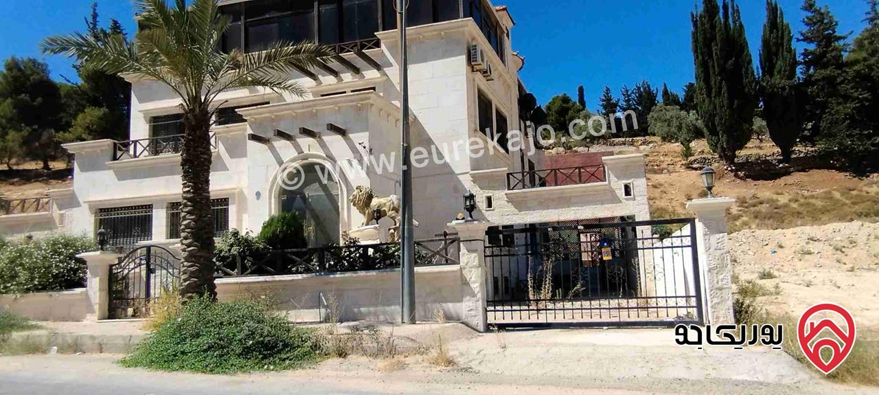 فيلا شبه قصر مساحة البناء 1 دونم و 400م على أرض 1 دونم و 37م للبيع في عمان - خلدا بسعر الأرض