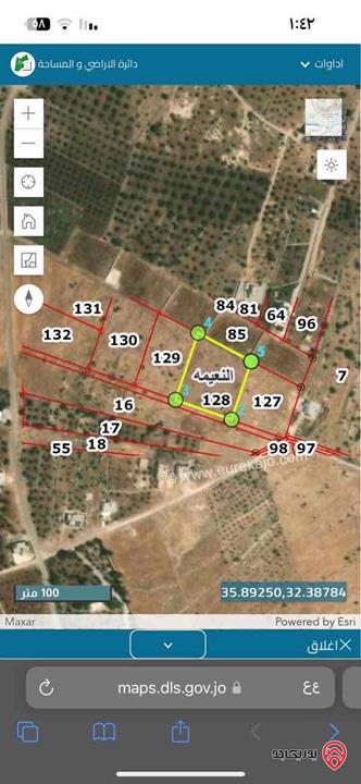 قطعة أرض مساحة 4134م للبيع بسعر مغري جدا في اربد - النعيمة 