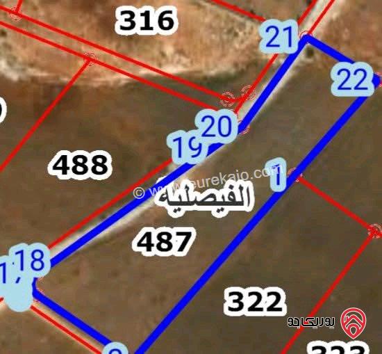 أرض مساحة 6 دونم و 125م للبيع في مادبا - الفيصلية
